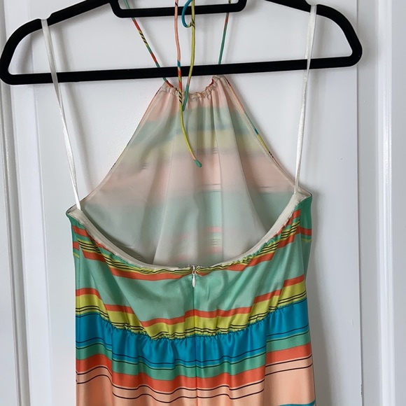 Ann Taylor halter maxi dress 0 blue bin - Picture 3 of 10
